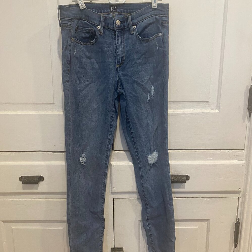 Gap True Skinny Distressed Women's Jeans Size 28R #398